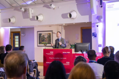 Paul Ramsbottom OBE speaking at the 2024 Marsden Lecture