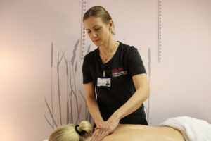 Patient receiving a massage from one of our expert therapists