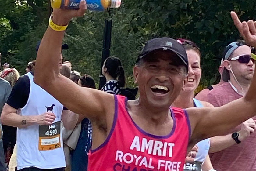 Amrit, one of our fundraisers during the 2023 Royal Parks Half Marathon